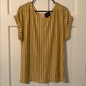 Anth.W5 yellow strip top with zipper back …